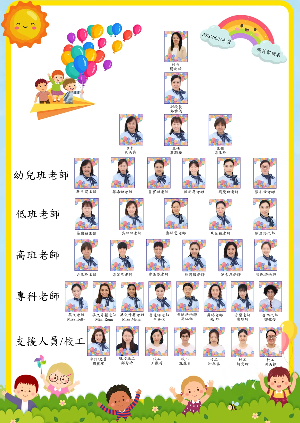 2026-2027年度 職員架構表